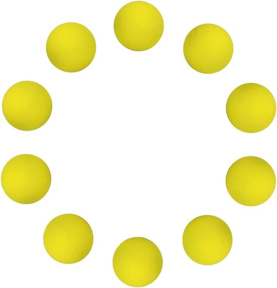 Foam Golfballen - Oefenballen Golf - Golf Training - Zacht Flexibel Materiaal - 42 mm - Geel — afbeelding 3
