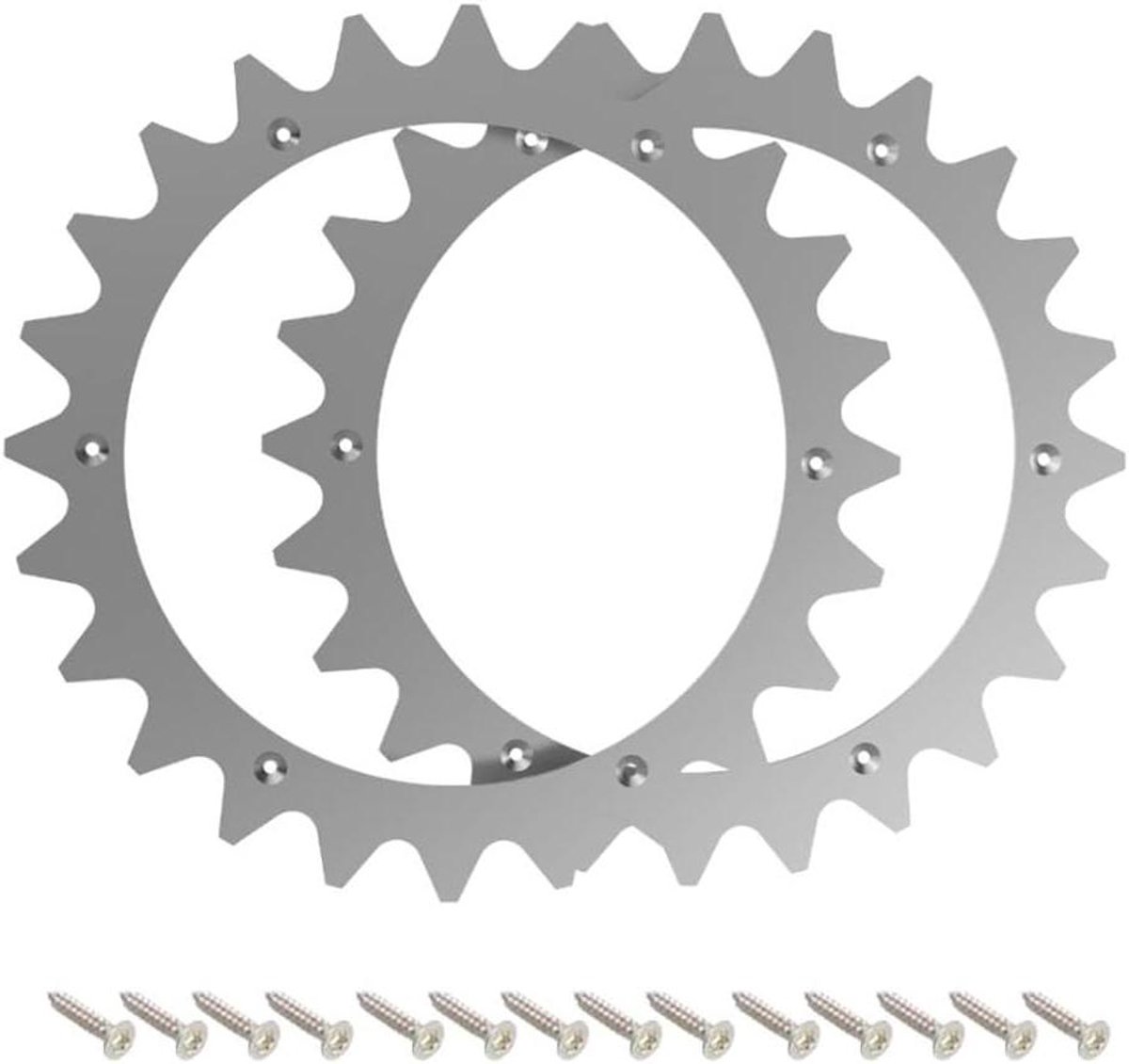 Antislip Spikes Robotmaaier - Tractie Nagels - Verbeterde Grip - Specifiek Ontworpen - 257x2.5mm - Zilver