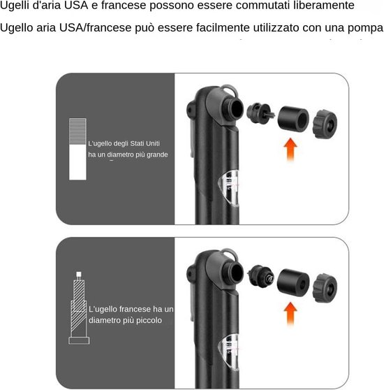Compacte Fietspomp - Draagbare Pomp - Banden Oppompen - Geïntegreerde Drukmeter - 18 cm - Zilver — afbeelding 5