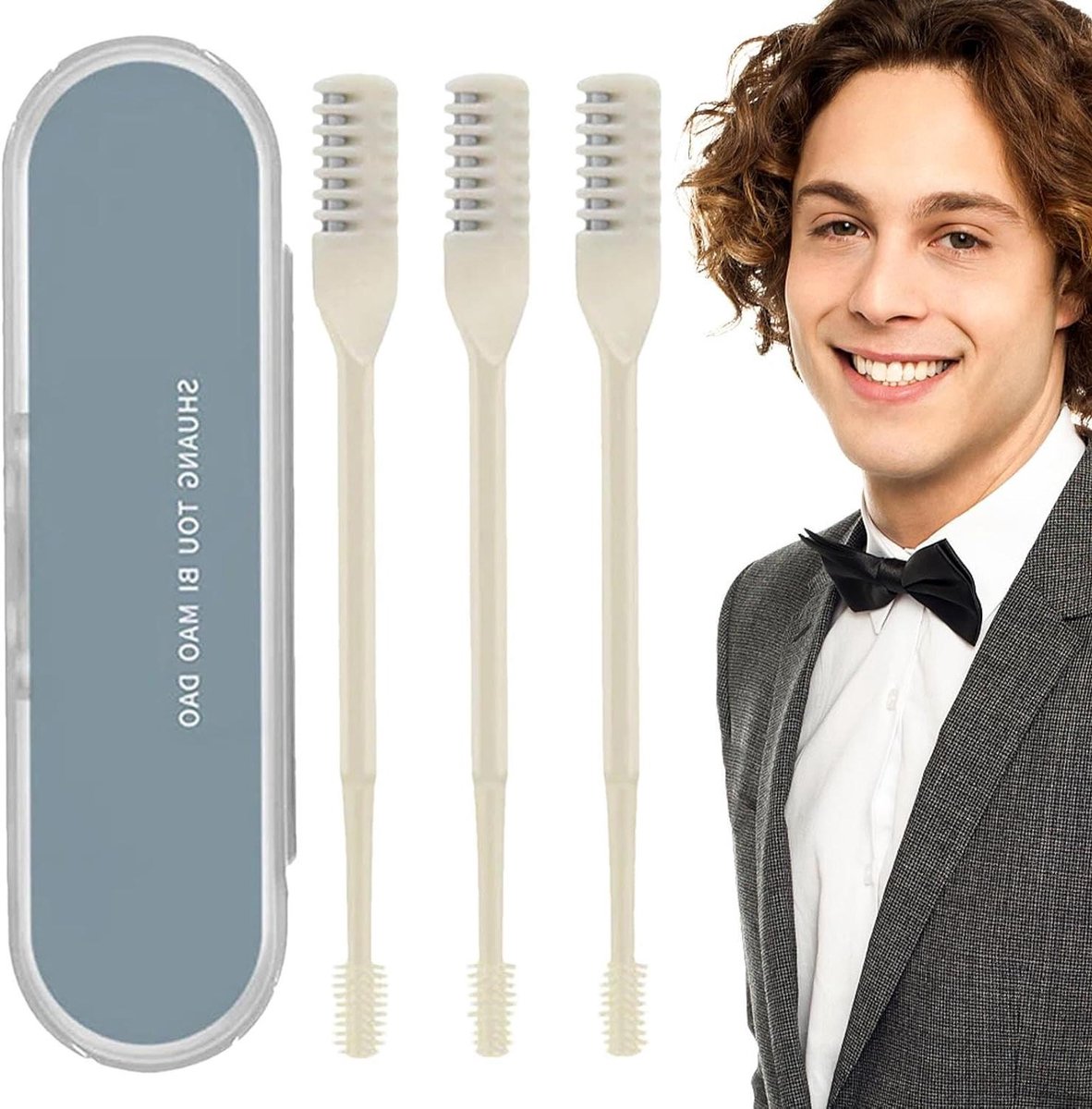 Neus Haren Trimmer - Gezichtshaar Snijder - Precisie Vormgeven - Dubbele Kop Ontwerp - 9.3 cm - Zilver
