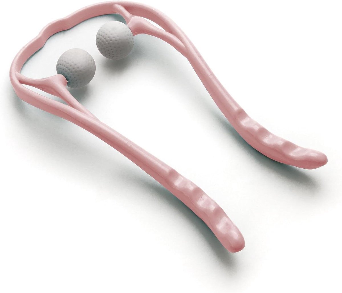 Nekmassageapparaat - Zelfmassage Tool - Nekspanning Verlichten - Fascia en Triggerpoints - 34 cm lengte - Roze