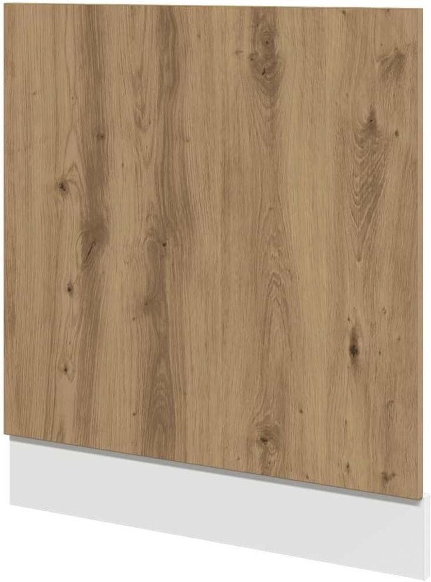 Vaatwasserpaneel Afwasmachinefront Keukenpaneel Keuken Integratie Robuust Houtmateriaal 60 x 1.5 x 67 cm Artisan-eiken