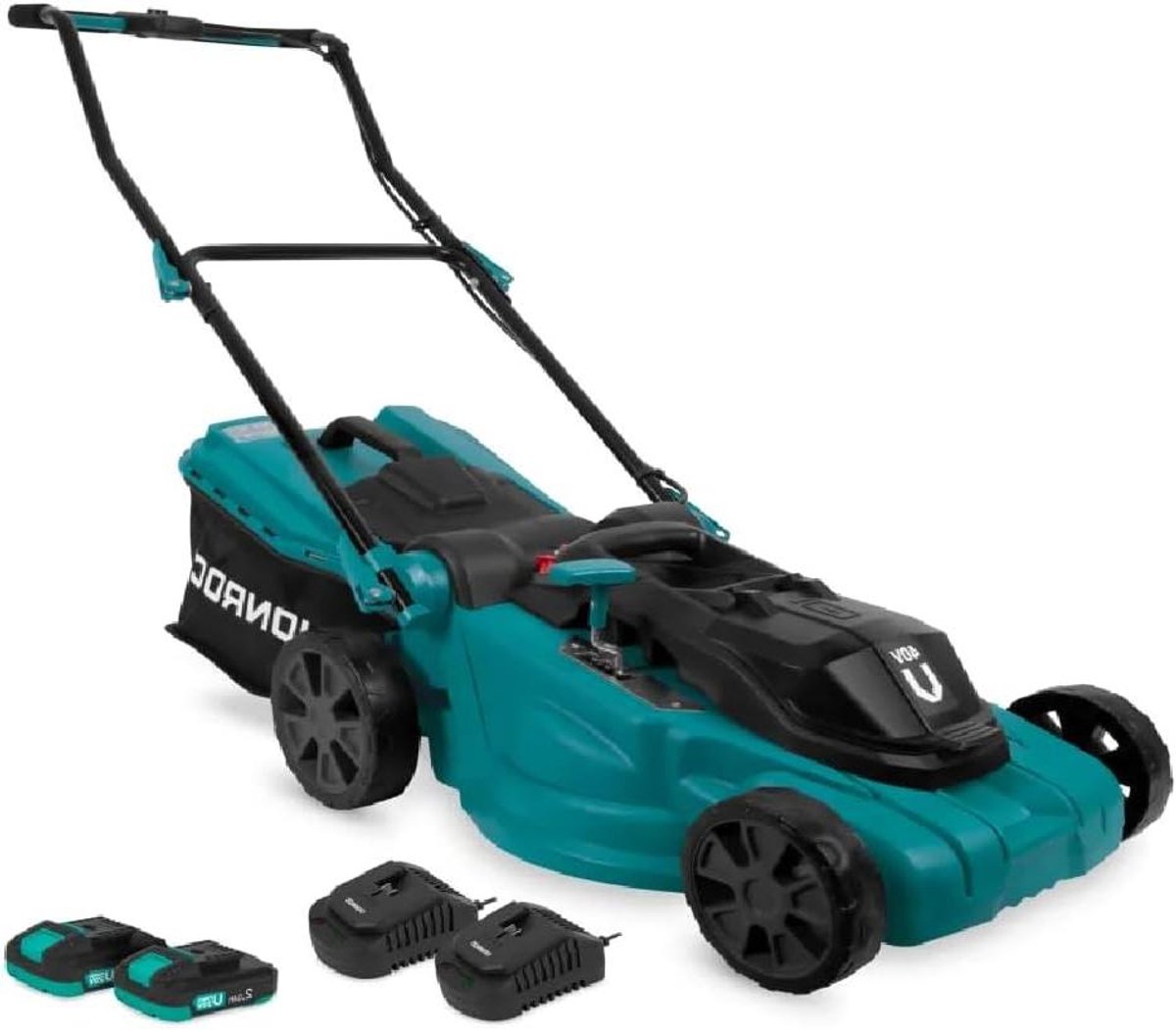 Accugrasmaaier - Elektrische grasmaaier - Gazon Onderhouden - Krachtige motor - 38 cm maaibreedte - Groen