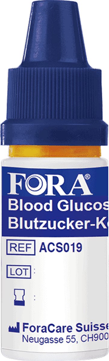 FORA Bloedglucose Controlevloeistof GDH Niveau 3 (4 ml)