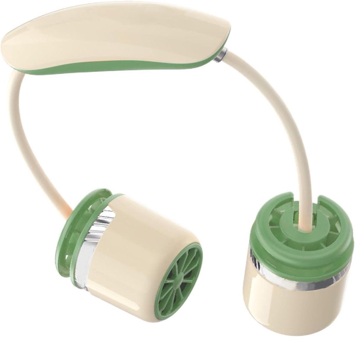 Nekventilator Draagbaar - Verstelbaar Koelapparaat - Persoonlijke Koeling - Gestroomlijnde Tweerichtingsluchtstroom - 19.5D x 5.3W x 19.5H cm - Groen