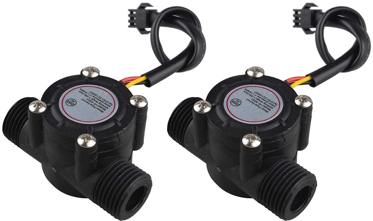SolidKeus - Waterflow Sensor met Hall Effect voor Watercontrole (2-Pack)