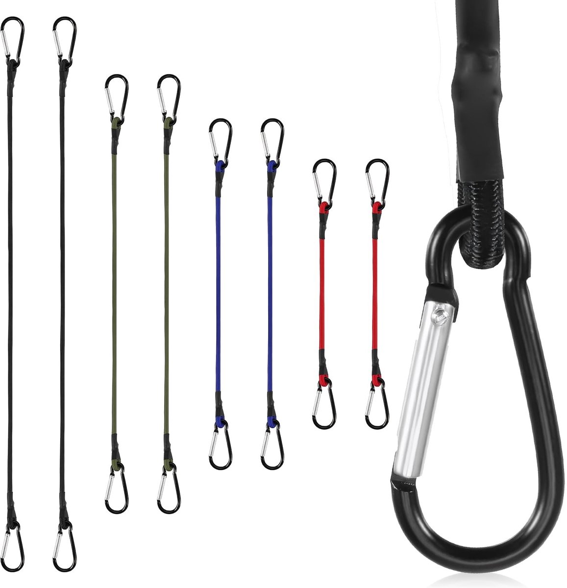 SolidKeus - Tension Rubber met Karabijnhaak, Multi-Purpose