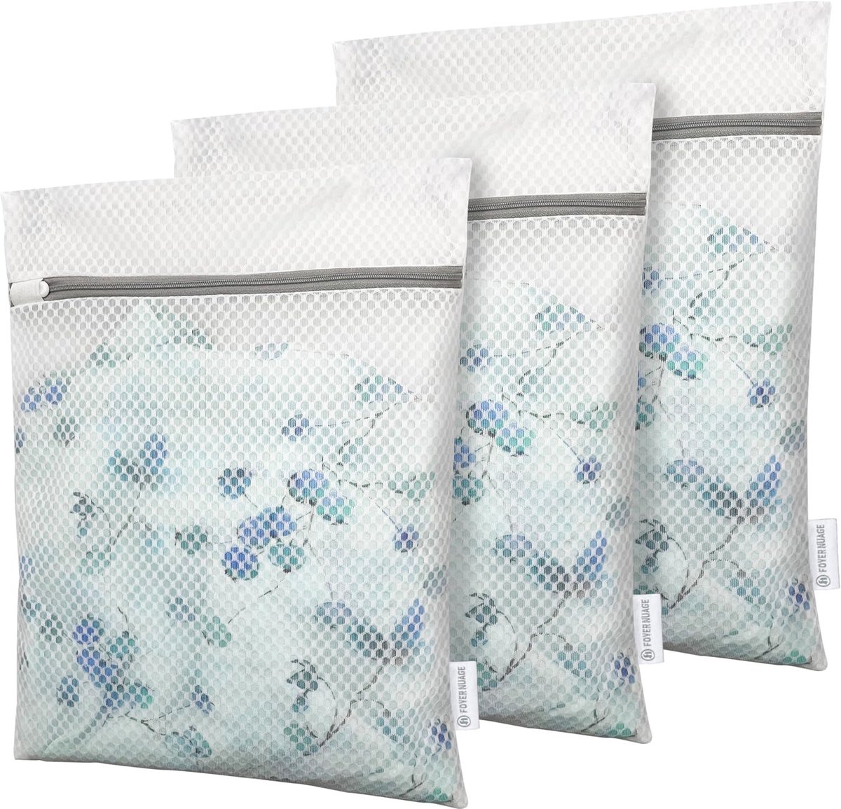 REDOM Waszakken 3 Stuks 30 x 40 cm – Bescherming tijdens het wassen – Honingraat Mesh – Voor wasmachine, lingerie en ondergoed – Polyester – Wit