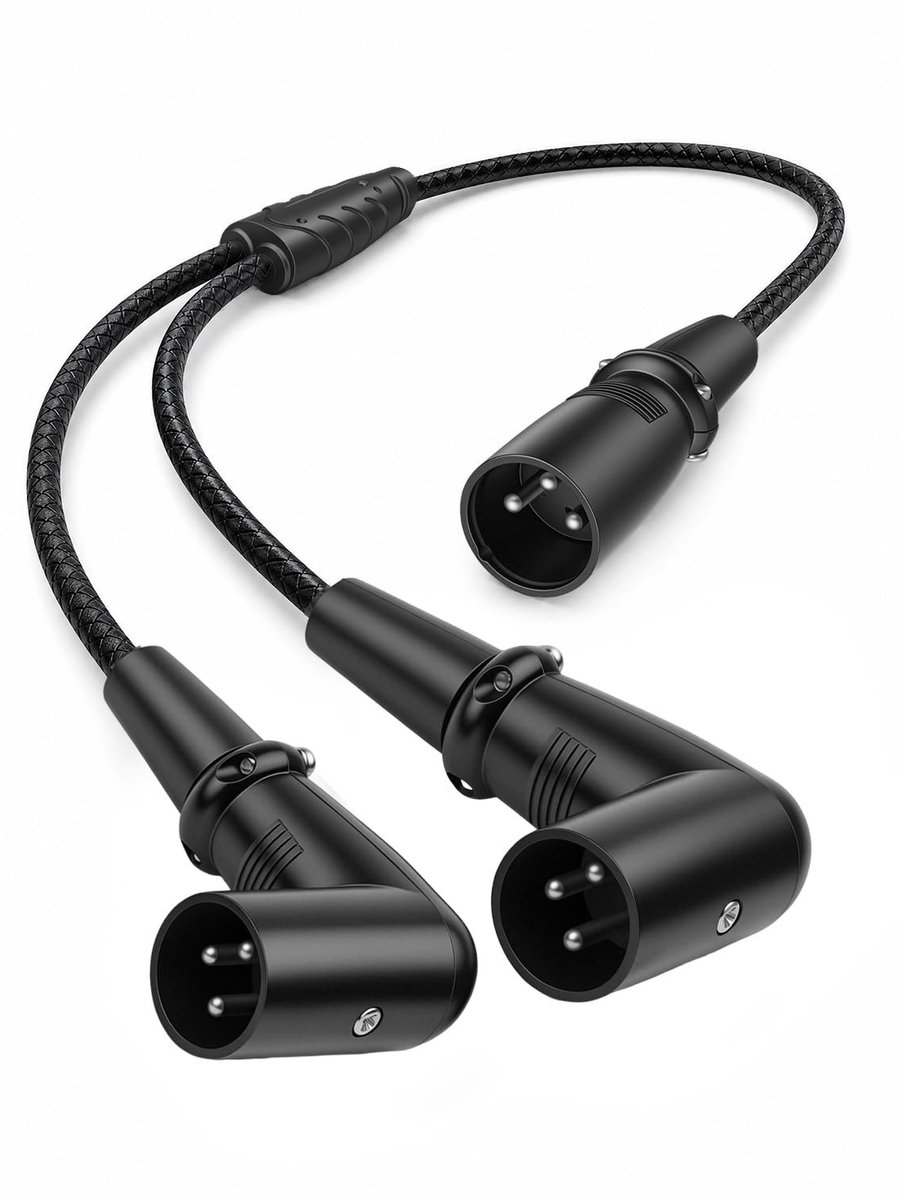 Omgoods - XLR Y-Adapterkabel 0,5 m voor Audio Apparatuur