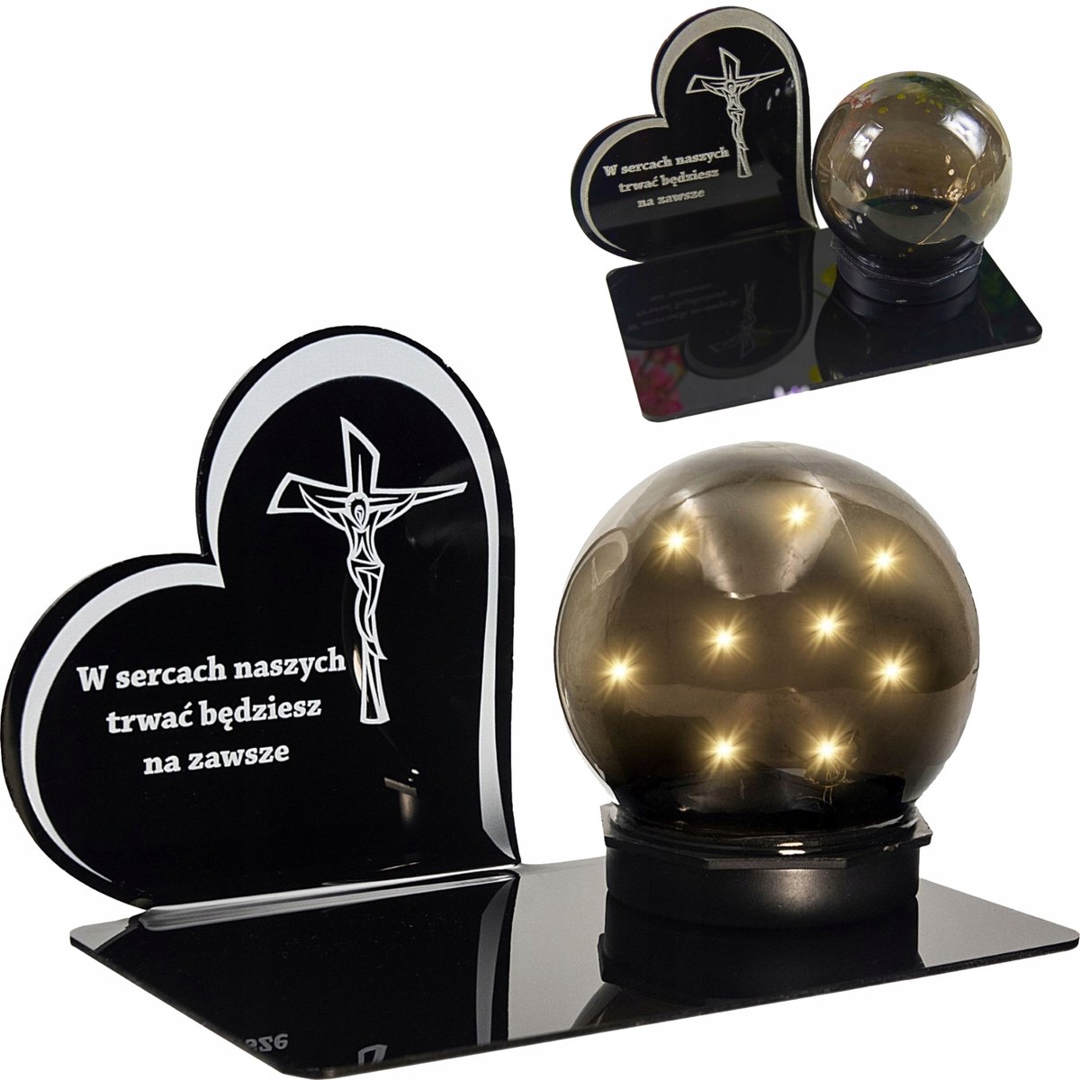 Zonne-lantaarn Grafsteen Decoratie - Grote LED Graflicht