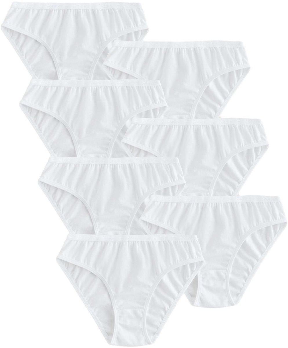 Next - Meisjes - Set van 7 elastische bikinislips - Wit