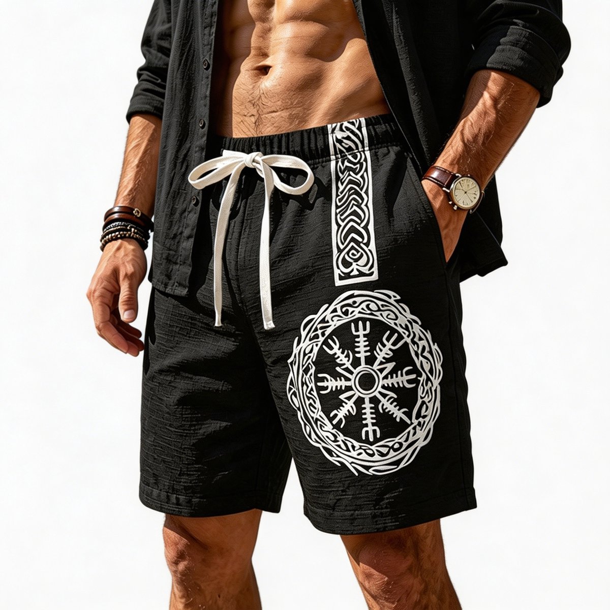 casalora Heren Rechte Sportkorte Broek | Lichtgewicht Sneldrogend Ademend | 100% Polyester Outdoor Wandelshorts | Elastische Taille met Trekkoord | 6 Maten S-3XL | Casual Zwemshorts voor Zomer, Reizen & Fitness