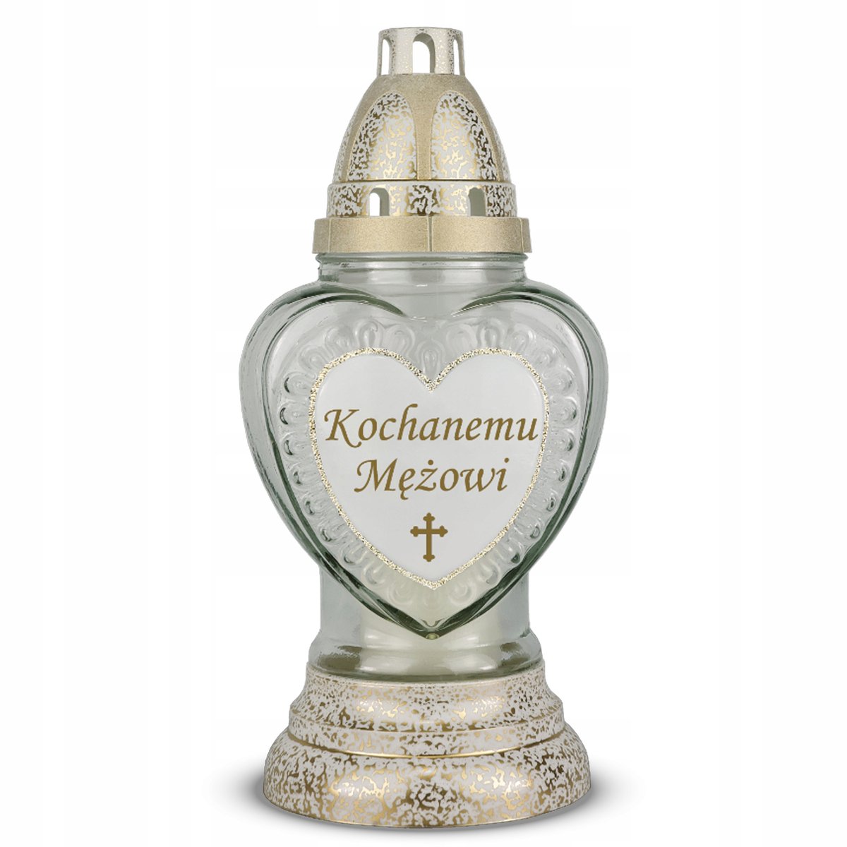 Merkloos Znicz Dedykacja Kochanemu Mężowi 26 cm Wit
