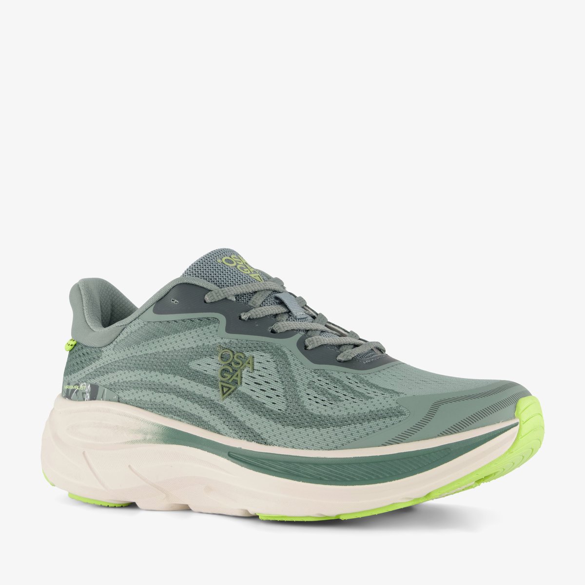 Osaga heren hardloopschoenen groen - Maat 41 - Uitneembare zool