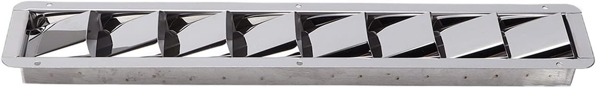 Louvre Ventilatierooster, Langwerpig 8 Gleuven Roestvrijstalen Grille voor Jachten en Boten
