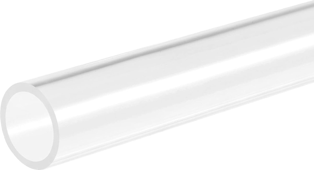 Sourcing map Heldere stijve acrylbuis 24 mm ID x 30 mm OD x 305 mm ronde buis