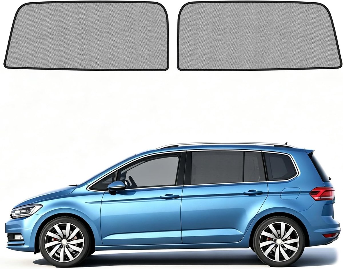 Vervanging voor VW Touran (5T) (2016-2024), magnetisch insectennet voor zijruit (paar), 2 stuks, muggennet, ademend, insecten voor outdoor camping