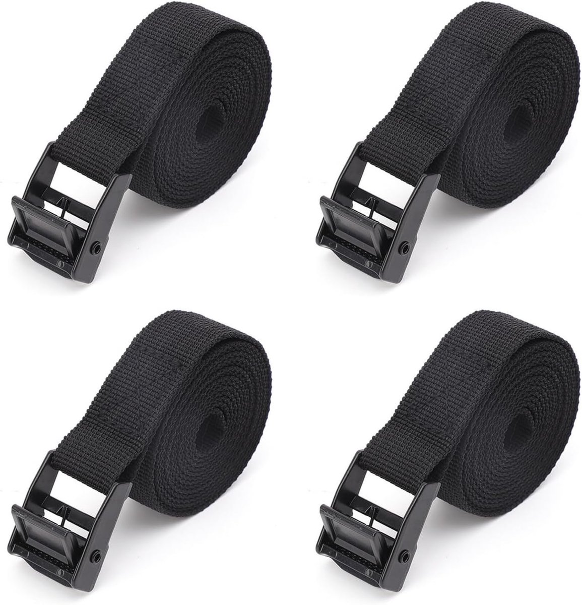 Spanbanden met ratelsluiting,3m x 25mm verstelbare spanbanden | Stevige spanband met snelsluiting, dakdragerriemen, ladingriemen voor vrachtwagen, motorfiets, aanhanger en bagage