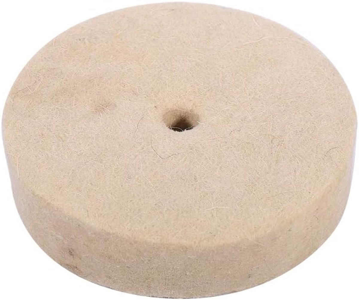 Polissage 75mm, Jewelers Polishing Mop 1pc 100x25mm 4 Beige Polishing Buffing Grinding Round Wheel Wool Soft Felt Polishing Hine Disc Pad
