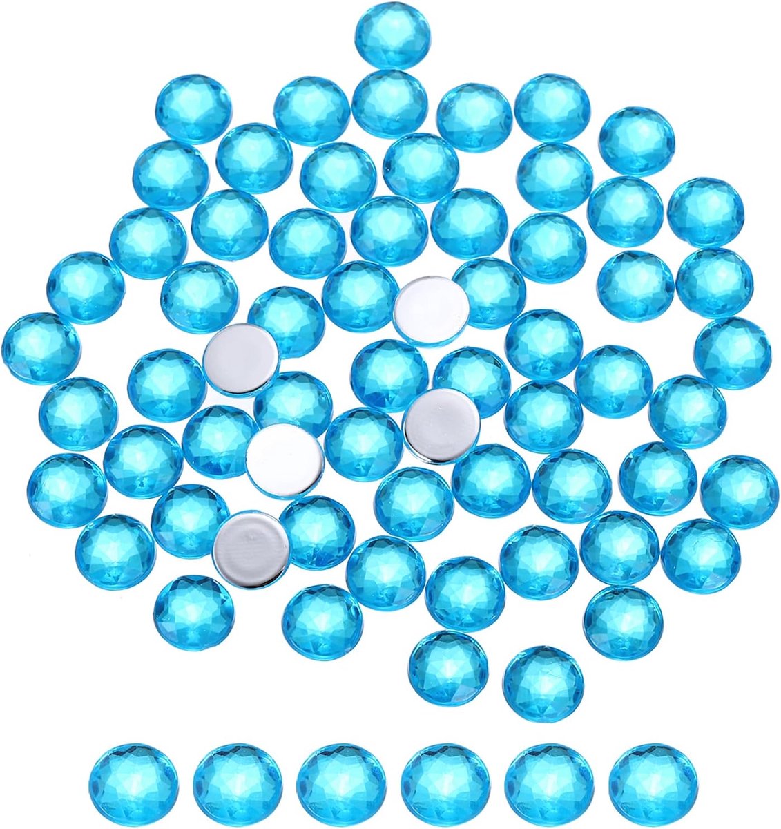 100 stuks ronde strass-steentjes donkerwaterblauw, 8 x 8 mm, glitterstenen om te knutselen en strassteentjes, voor doe-het-zelf knutselen, kralen, bruiloft feest