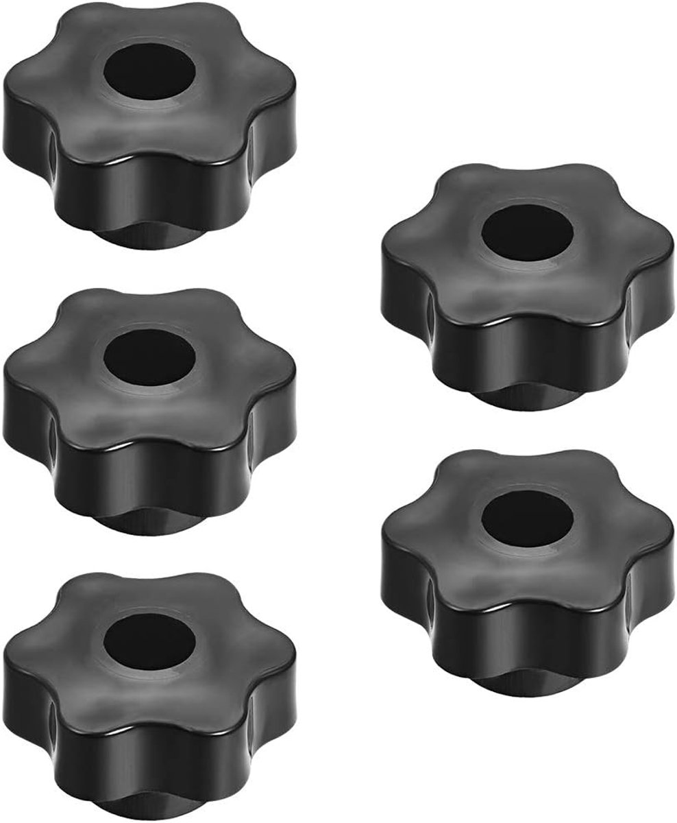 Sourcing map 5 stuks sterschroef, sterkop, stergreep, klemknop, buitenschroefdraad, M8-stervorm, thermoplastisch