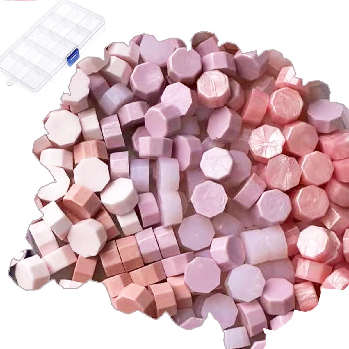 400 stuks zegelwaskralen, roze zegelkralen, set, waszegelstempel, enveloppen voor het knutselen van postzegels, geschenkverpakking