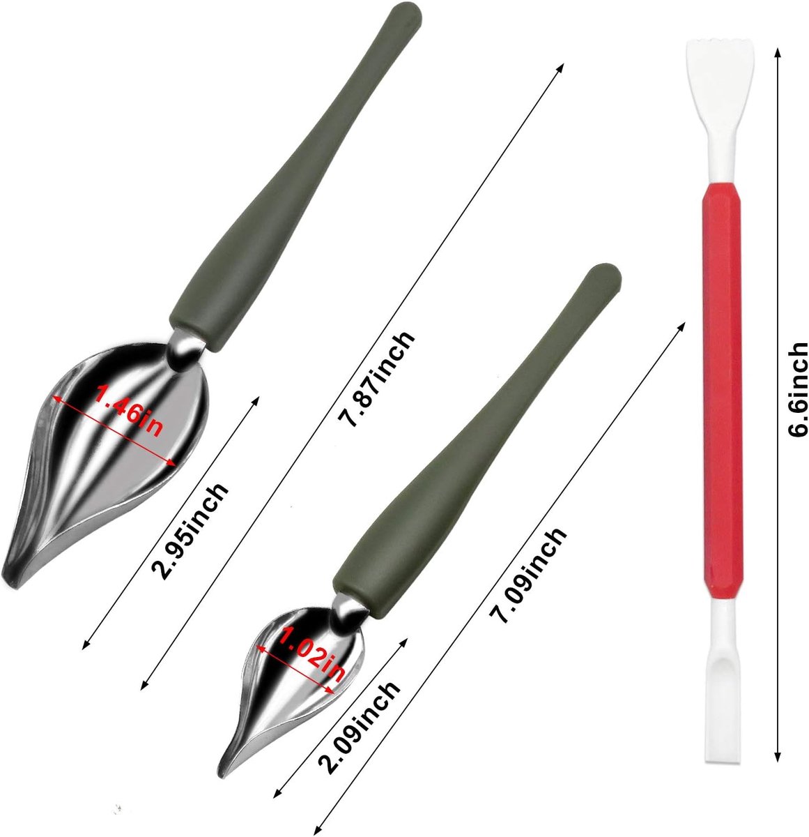 11 Stuks Culinaire Precisie Tekenen Decoreren Lepel en Fondant Modellering Gereedschap Set, Schotel Lepels en Muticolor Beeldhouwen Dubbele Einde DIY Kits voor Decoratieve Borden Cake Koffie Dessert