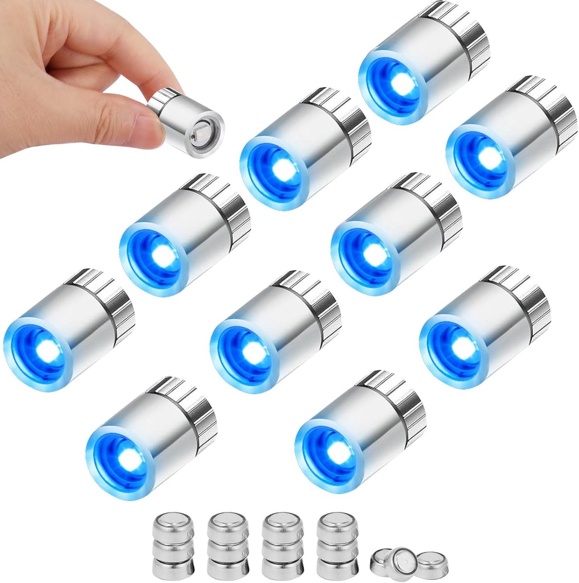 10 stuks mini LED-lichten voor poppenhuizen, mini LED-licht met batterij, micro LED-licht voor knutselen, mini LED-lichtjes, miniatuur lichten voor vitrines, speelgoedbouwstenen, poppenhuisverlichting
