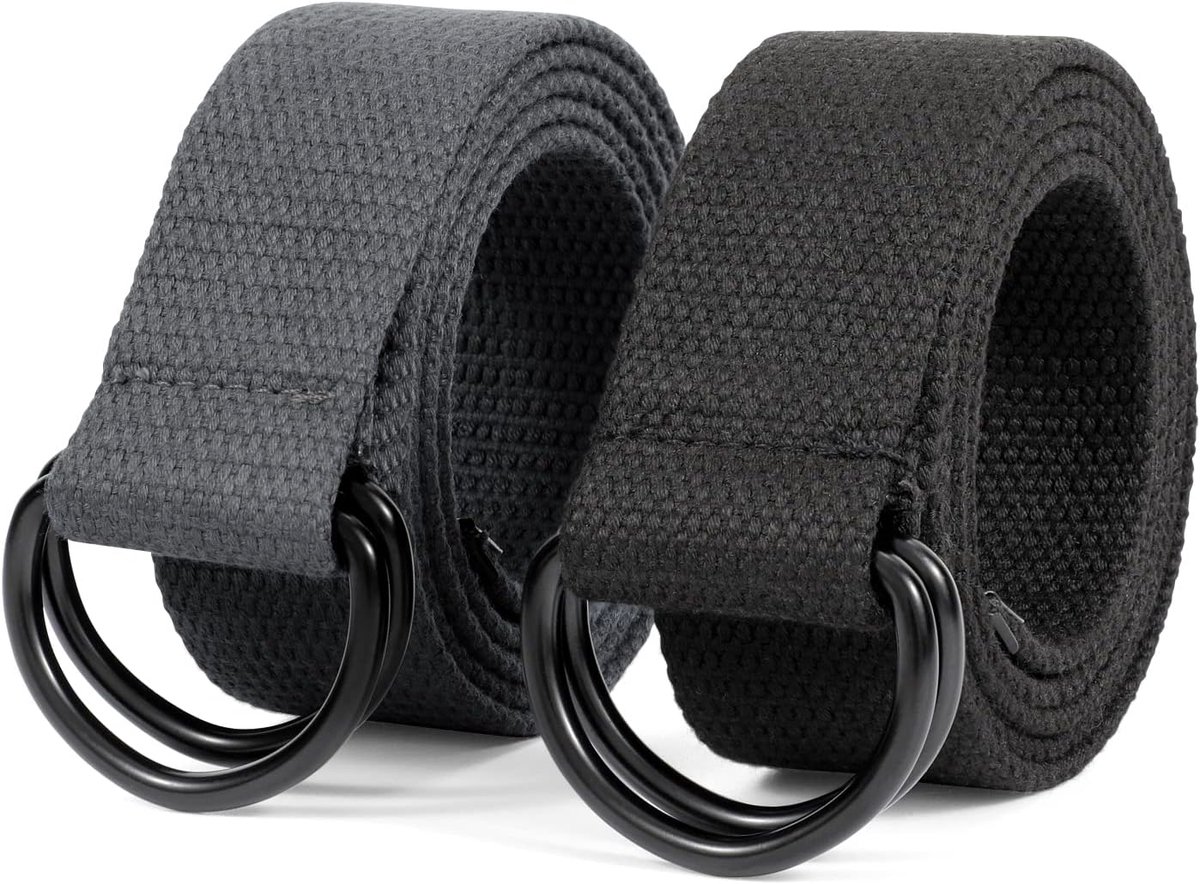 Canvas riem voor heren, geweven casual riem, 3,8 cm breed