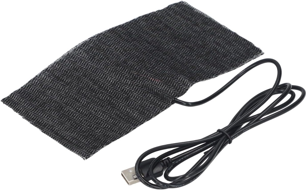 1 Stuks Zwarte 5V USB Carbon USB-verwarmingsfilm, USB Elektrische Doekverwarmer USB Verwarmde Deken, USB-warmtemat Vezelverwarmingsmat 20 * 10 Cm Muismat Warme Deken