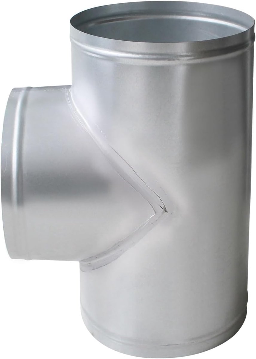 T stuk voor pelletkachel en afvoer t-stuk galva ventilatie metaal t-stuk kachelpijp duct pipe fittings t connector hulpstukken t stukken (OD200mm)