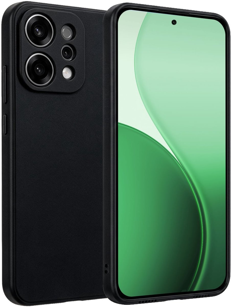 Hoesje Geschikt voor Oppo Reno 14 - Sterk & Shockproof - Hoes Cover - Siliconen Case - Zwart