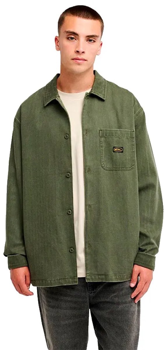 Quiksilver Castle Hill Overhemd Met Lange Mouwen 2XL Man Grape Leaf