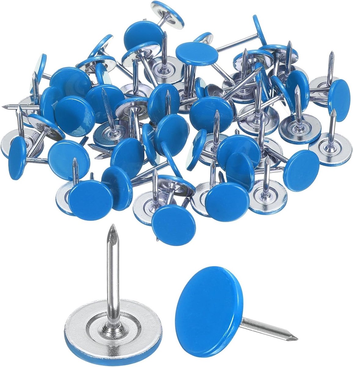 100 stuks wandtapijt, 11 mm x 15 mm, platte kop, decoratieve spijkers voor meubels, punaise, voor bank, hoofdeinde, blauw