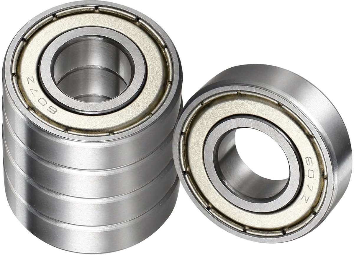 Lagers 607Z – [7 mm x 19 mm x 6 mm] lagers met een schild voor industriële apparaten, motoren, machines, van roestvrij staal