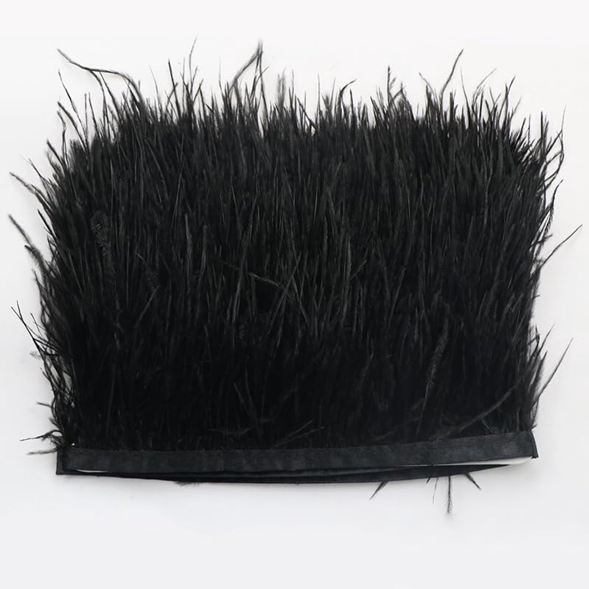 1 m Struisvogelveren, 8-10 cm, pluizige struisvogelveren, om te knutselen, veer, franjes, lint, doe-het-zelf struisvogelveer, satijnen lint, franjes voor struisvogelveren, handwerk, kostuums,