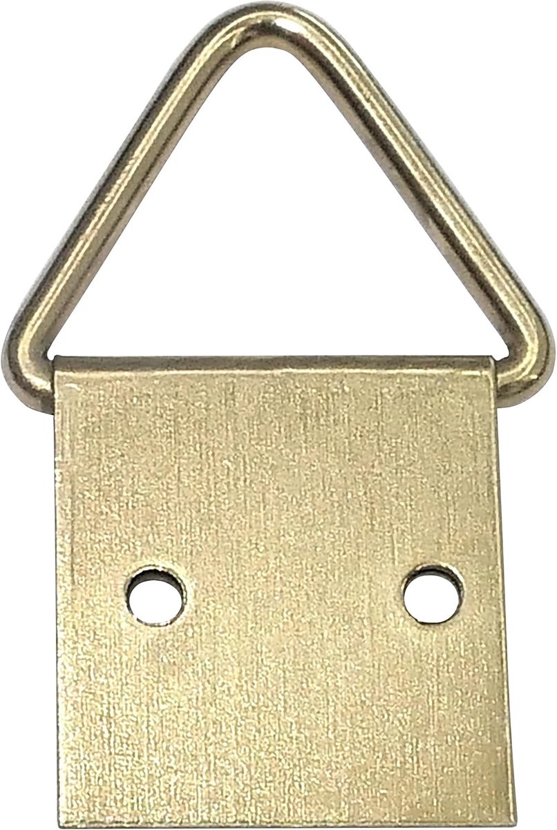 - C48258 - set met 20 haken / haken voor frames / hangende voorwerpen 11x11mm foto - bevestiging voor fotoborden - driehoekige haken - van messing gecoat staal