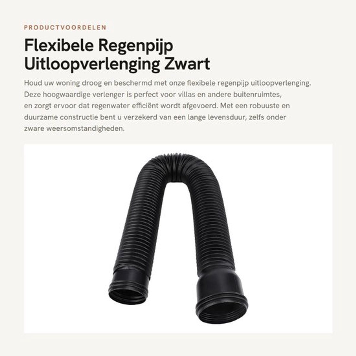Afvoerpijp Verstelbare Lengte - Afvoerslang - Gootafvoer - Flexibel - Robuust - Schokbestendig Materiaal