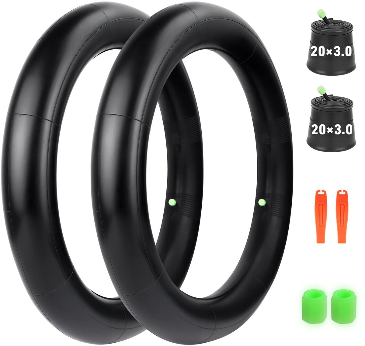 SolidKeus - Set van 2 Stuks 20 Inch Binnenbanden voor Elektrische Fietsen
