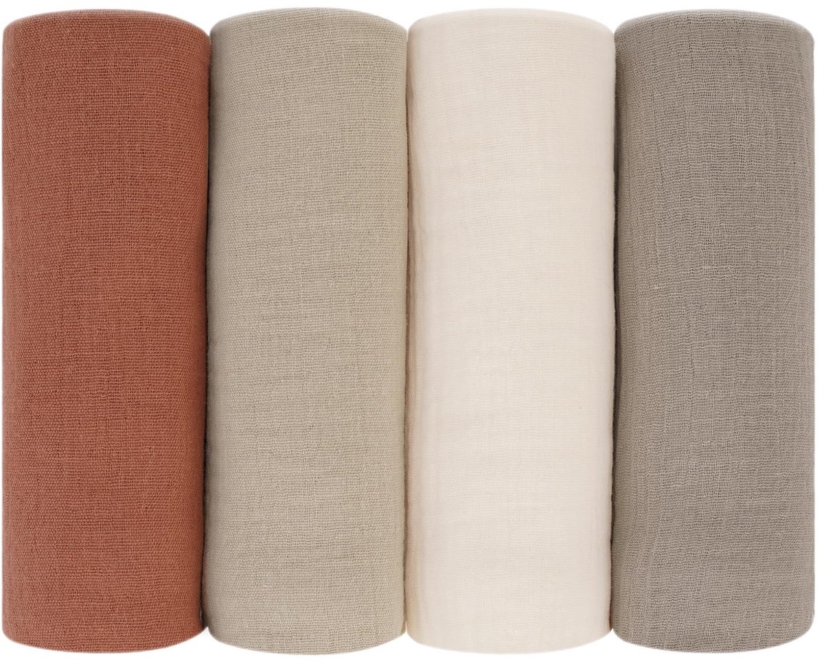 Omgoods - Muslin Doeken voor Baby, 4 Stuks 100% Katoen