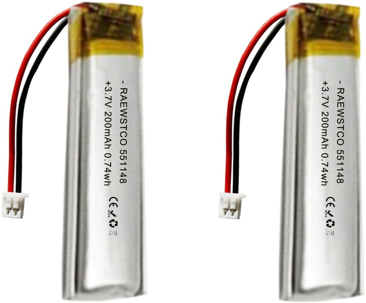 SolidKeus - Set van 2 Oplaadbare Lithiumbatterijen 3,7 V 200 mAh voor Leespennen