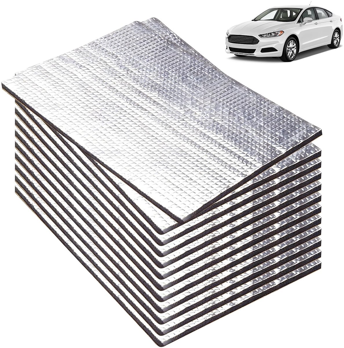 SolidKeus - Set van 12 Geluidsisolatiematten voor Auto
