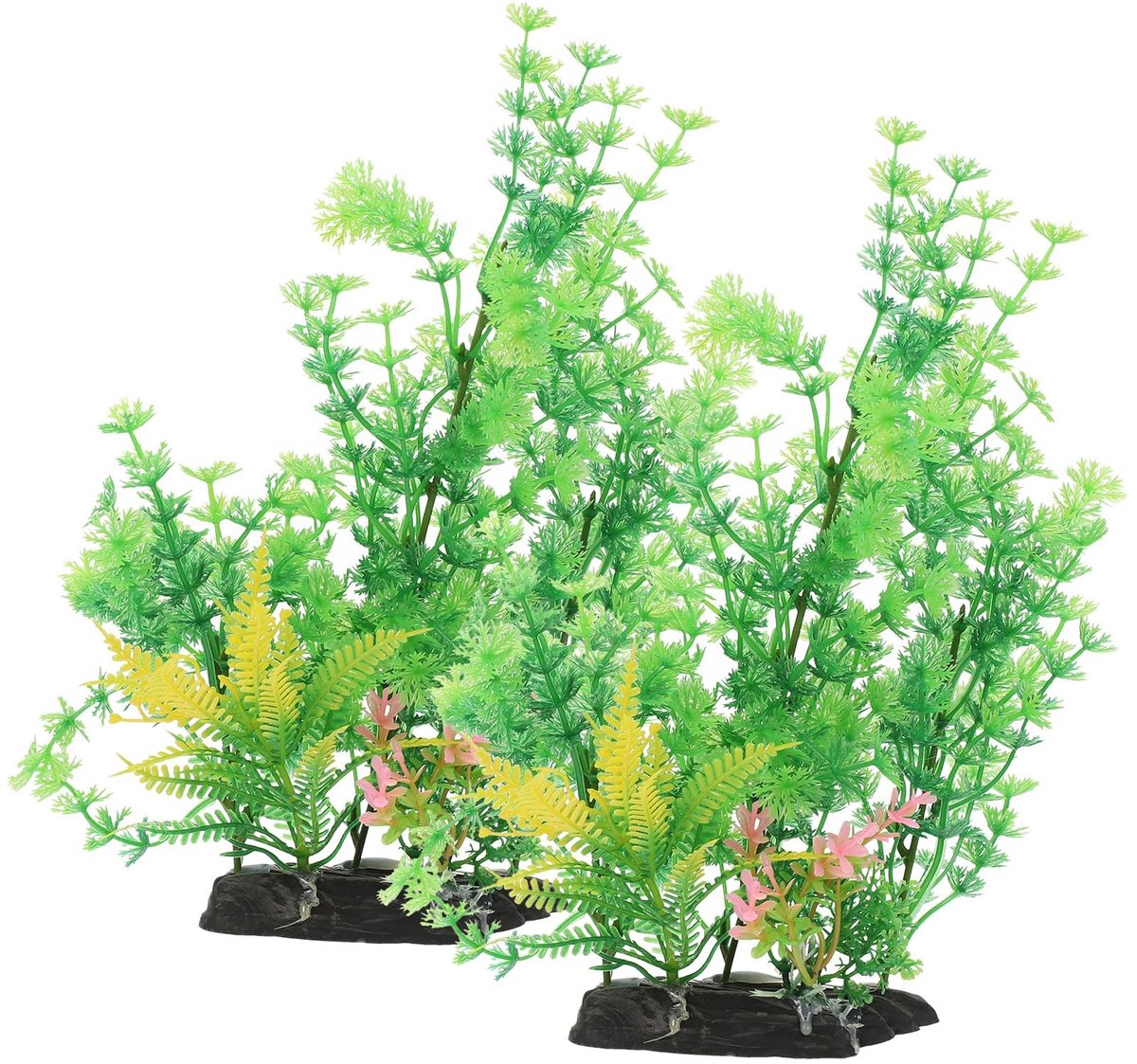 SolidKeus - 2 Stuks Slijtvast Kunstplant Aquarium Decoratie