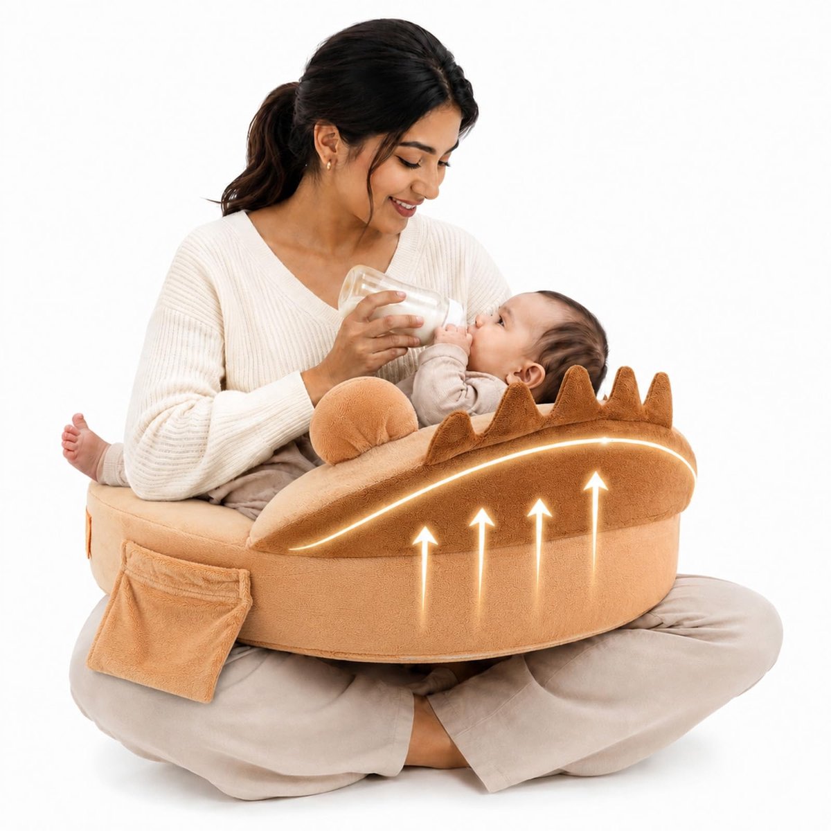 SolidKeus - Ergonomisch Borstvoedingskussen met Veiligheidsrand