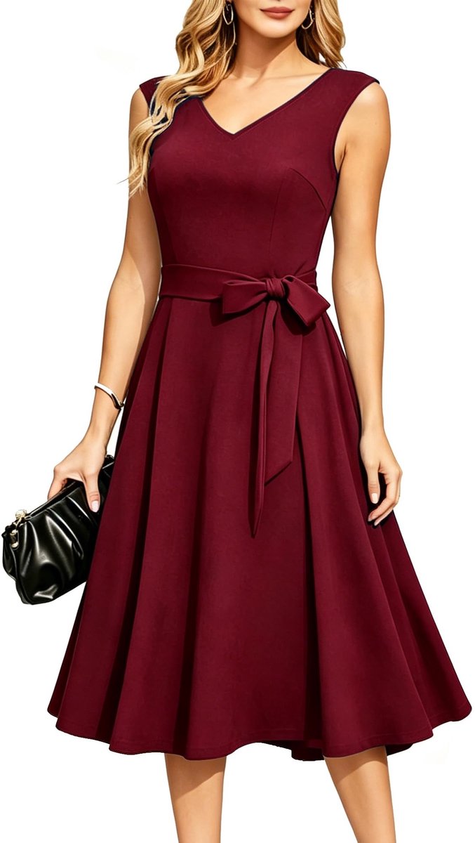 SolidKeus - Elegante Cocktailjurk voor Feestelijke Gelegenheden