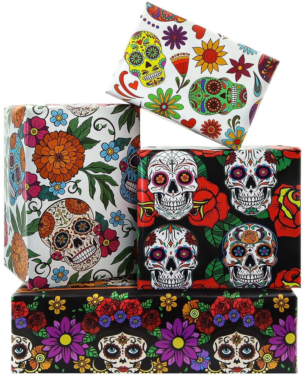 SolidKeus - Verpakking Papier voor Dia de los Muertos en Halloween