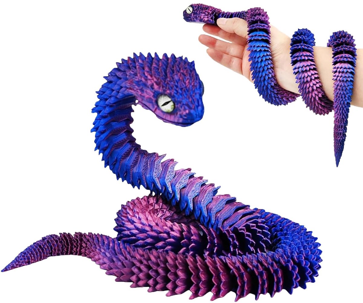 SolidKeus - Grote 3D Geprinte Slang Speelgoed voor Decoratie