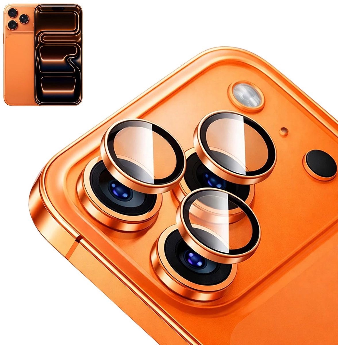 SolidKeus - Set van 3 Camera Beschermglazen voor iPhone 17 Pro Max