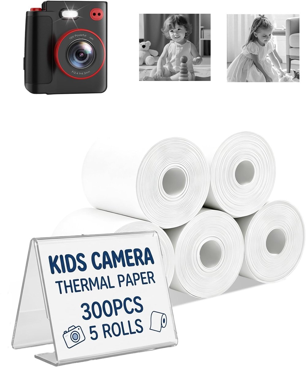SolidKeus - 5 Rollen Zelfklevend Thermisch Papier voor Kinderen