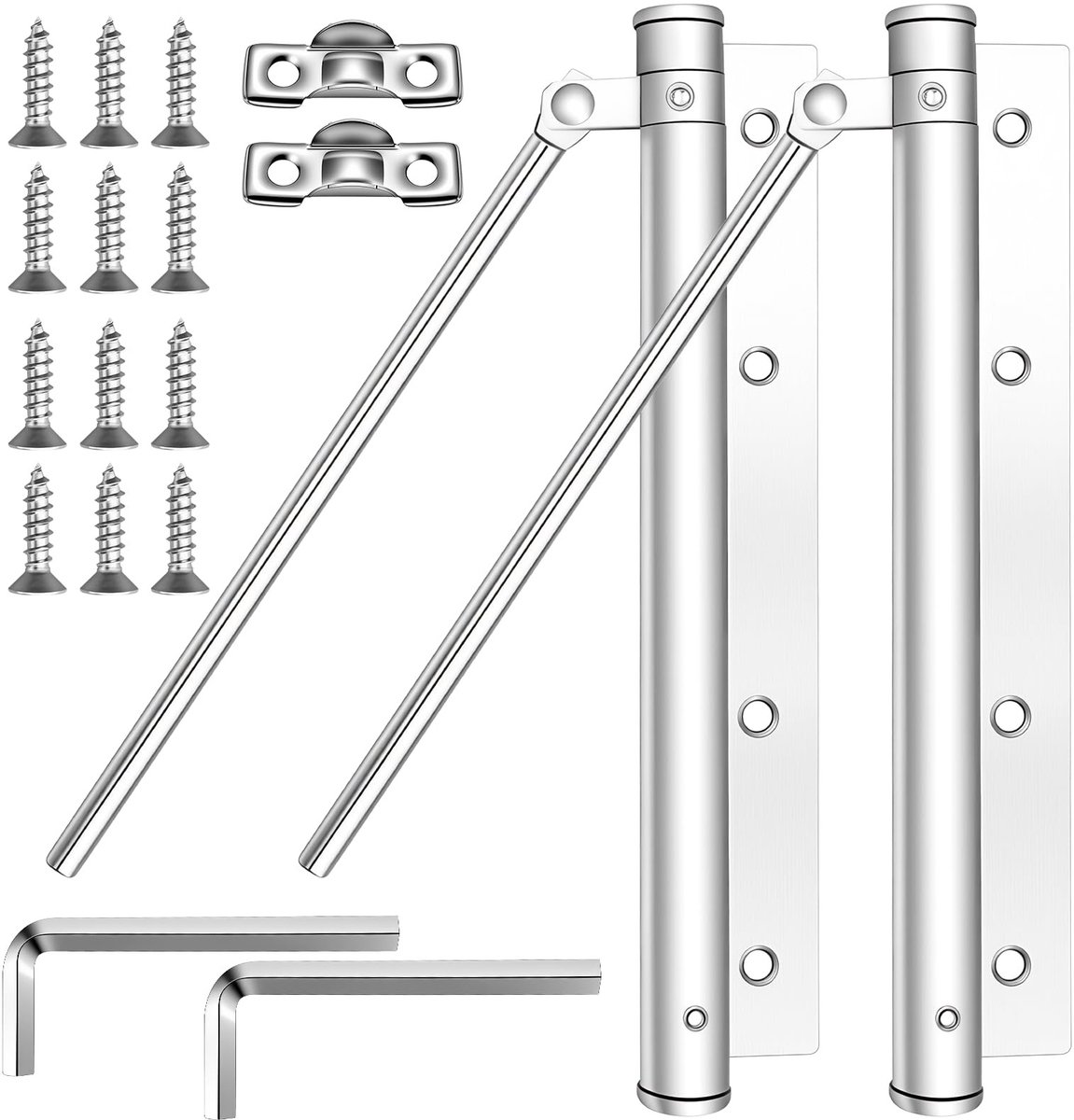 SolidKeus - Automatische Deursluiter voor Tuindeuren en Interieur, RVS, Verstelbaar tot 30kg